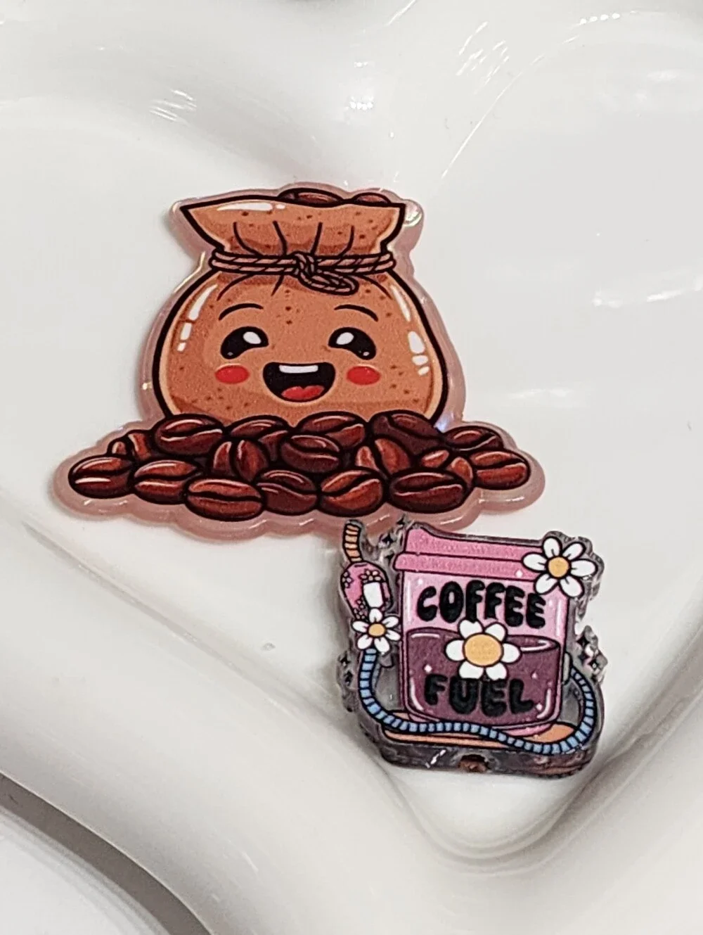 Coffee Flatback Focal Bead Kawaii‎ Badge Keychain Crafts Beaded Pen Magnet Clip
